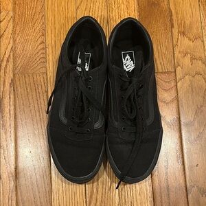 Vans All-Black Canvas Sneakers